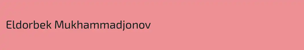 Eldorbek Mukhammadjonov